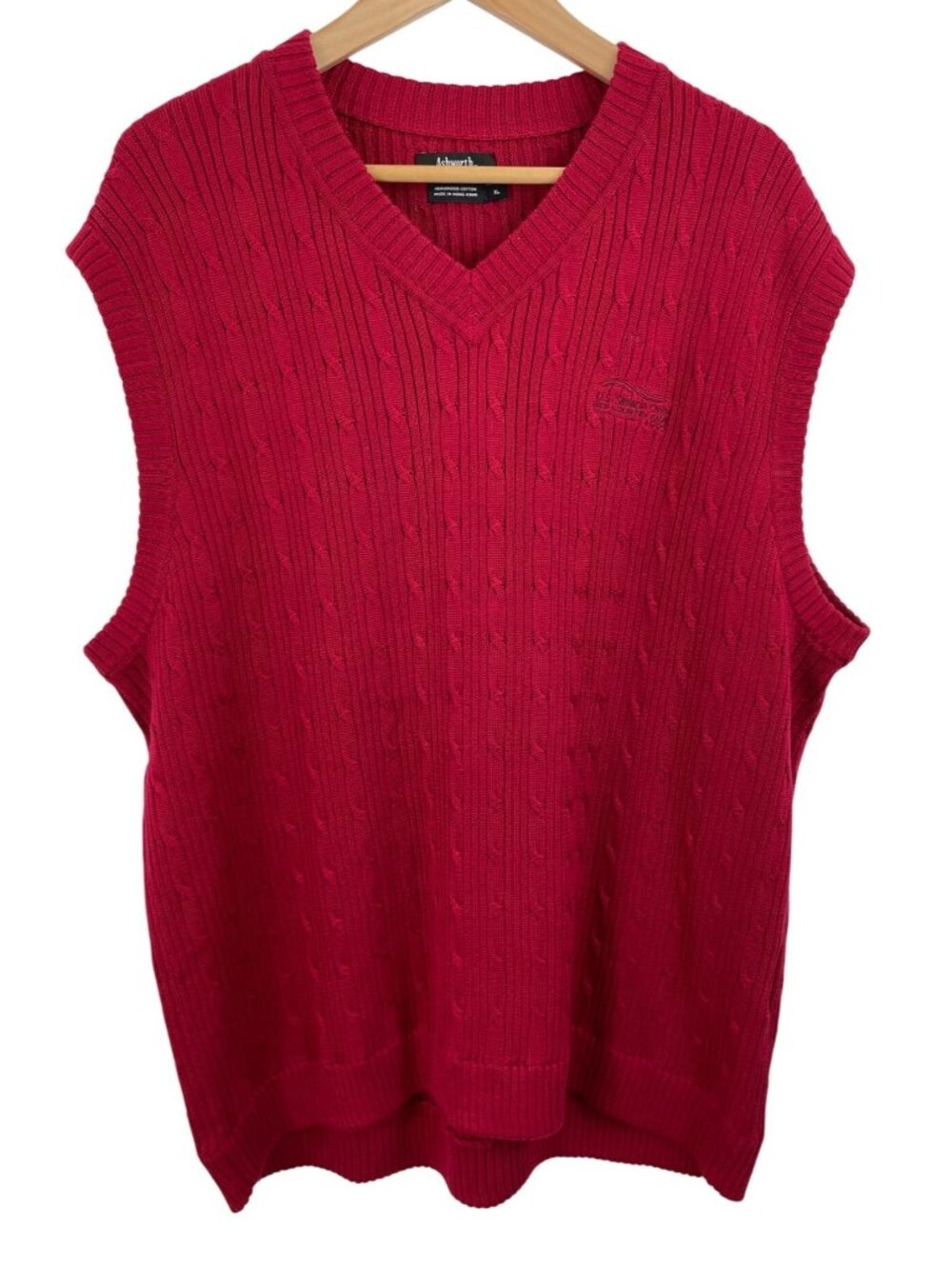 Ashworth 2005 Senior Open NCR CC Mens Size XL Red Sweater Vest